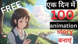 एक दिन में 100 एनीमेशन स्टोरी बनाएं फ्री में || how to create animation story video in one click