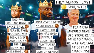 STEVE KERR SHOULD NEVER BE TEAM USA HEAD COACH! LEBRON JAMES/STEPHEN CURRY 😳 BARELY WON 🪙? SMH, WTF!