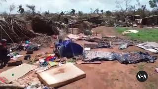 Drone shows damage by Cyclone Chido in Mozambique | VOA News