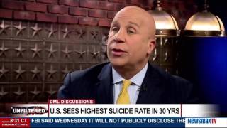 Thomas Ruskin Appears on Newsmax -  Rising Suicide Rate Among Middle Aged Americans 04-27-2016