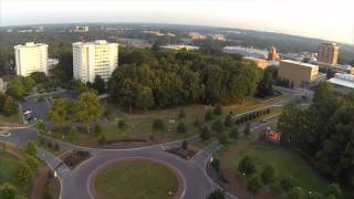 UNC Charlotte Aerial Overview of Main Entrance