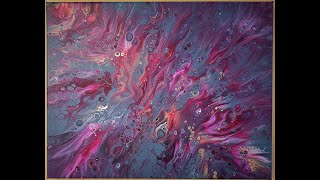 074 - "Sherry's Burgundy" - Abstract Art - Dutch Pour - Fluid Art - Paint Pouring - Acrylic Pouring