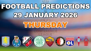 FOOTBALL PREDICTIONS TODAY 29 JANUARY UEFA EUROPA LEAGUE | PICKS VICTORY | BETTING TIPS