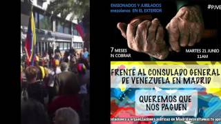 Pensionados y Jubilados Venezolanos Protestan en Madrid