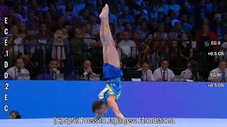 Floor Exercise D-Score Milad KARIMI (KAZ, 3rd, 14.600) - 2023 World Championships Antwerp - 10/7/23
