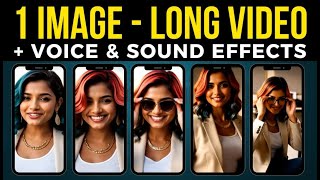 Using 1 single Photo create a Long Video with Audio with Lip Sync Model With Free AI Tools | Grok AI