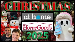 Christmas 2025 AT HOME & HomeGoods New Decor Shopping Walkthrough! Holiday Decoration Shop With Me!