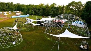 AEG Live / Madison House / Our Future Now The 2009 Rothbury Music Festival featured three DGI domes