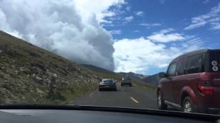 Passing on Mt Evans in a 335i following a porsche on the hi
