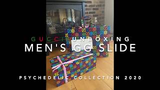 My First Unboxing Ever - Real Men's GG Psychedelic slide,  Gucci new collection 2020