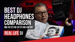 Best DJ Headphones Comparison 2021 Pioneer V Sennheiser HDJ-X5 HD-25 HDJ-CUE1-BT