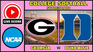 🔴 LIVE: Georgia vs Duke | NCAA Softball Scoreboard | Feb 14 | Clearwater Invitational | Rematch