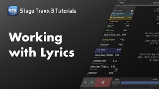 Working with lyrics