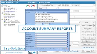 eLab - Advanced accounts summary/Business summary reports