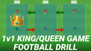 1v1 King/Queen of the Court | Competitive Football Training Drill