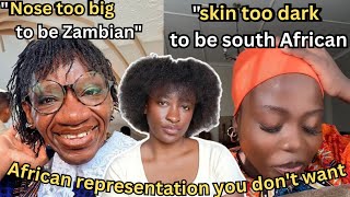 "Maybe if your nose wasn't so big and your skin so dark, you'd represent us better"
