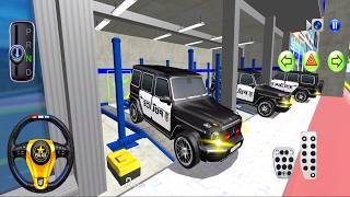 New Black Police Car Mercedes G Wagon in Auto Repair Shop - 3D Driving Class 2026 - Android Gameplay