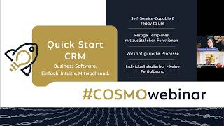 Webinar: A CRM that grows with you... a scalable start with COSMO CRM Quick Start