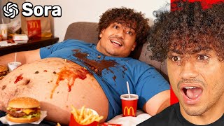 REACTING TO MY OWN AI VIDEOS!!