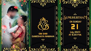 Wedding Invitation | Digital Invitation | E Wedding Card |  KM Creative Works