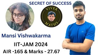 AIR - 165 | Mansi Vishwakarma | IIT JAM 2024 | Vivek Maths