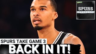 SPURS POSTCAST: Wembanyama, CLUTCH DEFENSE Lead Way, Spurs Take Game 3 of NBA Finals vs Knicks
