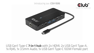 Club 3D CSV-1595 USB Gen1 Type-C 7-in-1 hub