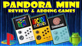 Review for PowKiddy A19 Pandora Mini Handheld Retro Game Console & How to ADD Games