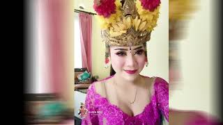 Cantiknya Kadek Devi Kebaya Merah Jambu