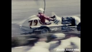 Vintage 1960 midget auto race home movie clip 1960s Seattle area? car racing track