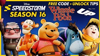 NEW Disney Speedstorm Season 16 Winnie the Pooh - Pixar Up Tigger - FREE Code Unlock October 2025 PC