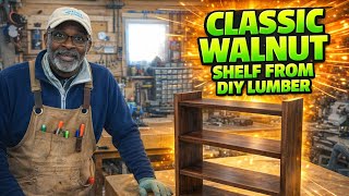 Woodworker invites you into the wood shop to make a wall shelf from walnut.