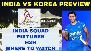 India vs Korea  Sultan Azlan Shah Cup  H2H & Where to Watch