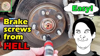 Removing brake rotor screws - this time I got it right!