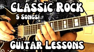 CLASSIC ROCK HITS Guitar Lessons I'D LOVE TO CHANGE THE WORLD, ALL RIGHT NOW, DIRTY LAUNDRY- 5 songs