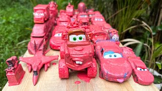 Clean up muddy minicars & disney car convoys🏎🚗🚚! Play in the garden