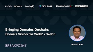 Bringing Domains Onchain: Doma’s Vision for Web2 × Web3 | Anand Vora at D3 Abu Dhabi
