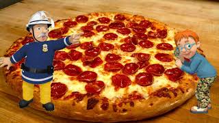 HE IS A PEPPERONI PIZZA!