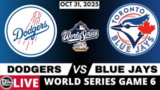 Los Angeles Dodgers vs Toronto Blue Jays ⚾ World Series Game 6 Play-by-Play & Scoreboard