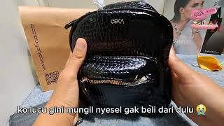 CEKA Brand Women's Mini Backpack, Glossy Croco Material, Very Cute, Perfect for Me