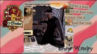 You’re in love with George Weasley // a playlist