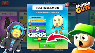 PEGUEI COM 3 GIROS? ROLETAR MISTICO EMOJI! STUMBLE GUYS...
