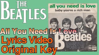 All You Need Is Love - The Beatles tribute - Lyrics || Video Lyrics