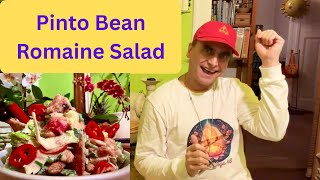 Cress Chives Avocado Tomato Pinto Bean Romaine Salad with Garlic Onion Cashew Dressing ～ Take 3