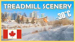 Crisp Calgary Run | Treadmill Workout Scenery | Virtual Running Videos | 1 Hour Virtual Run