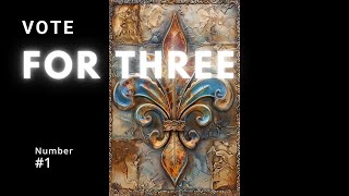 Vote for art to hang on my Loft Wall, Looking to hang 3 different fleur-de-lis print on a dark wall.