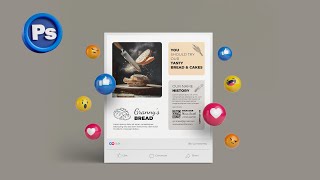How to make trendy social media template- Photoshop Tutorial