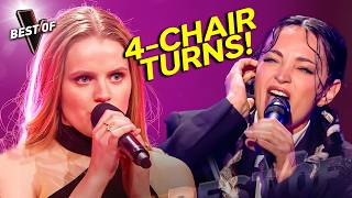 TOP 18 UNREAL 4-CHAIR Turns The Voice Coaches Couldn’t Resist | The Voice