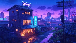 🕯️ Calm Study Music | 🎧 Lofi Hip Hop for Sleeping & Relaxing | 🌙 Rain Night | The Japanese Town