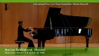Marina Yakhlakova plays Liszt: Sonata in B Minor Piano Competition 3rd Round